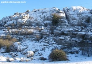 Nevada en el Torcal de Antequera