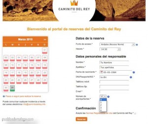 Reservas para el Caminito del Rey